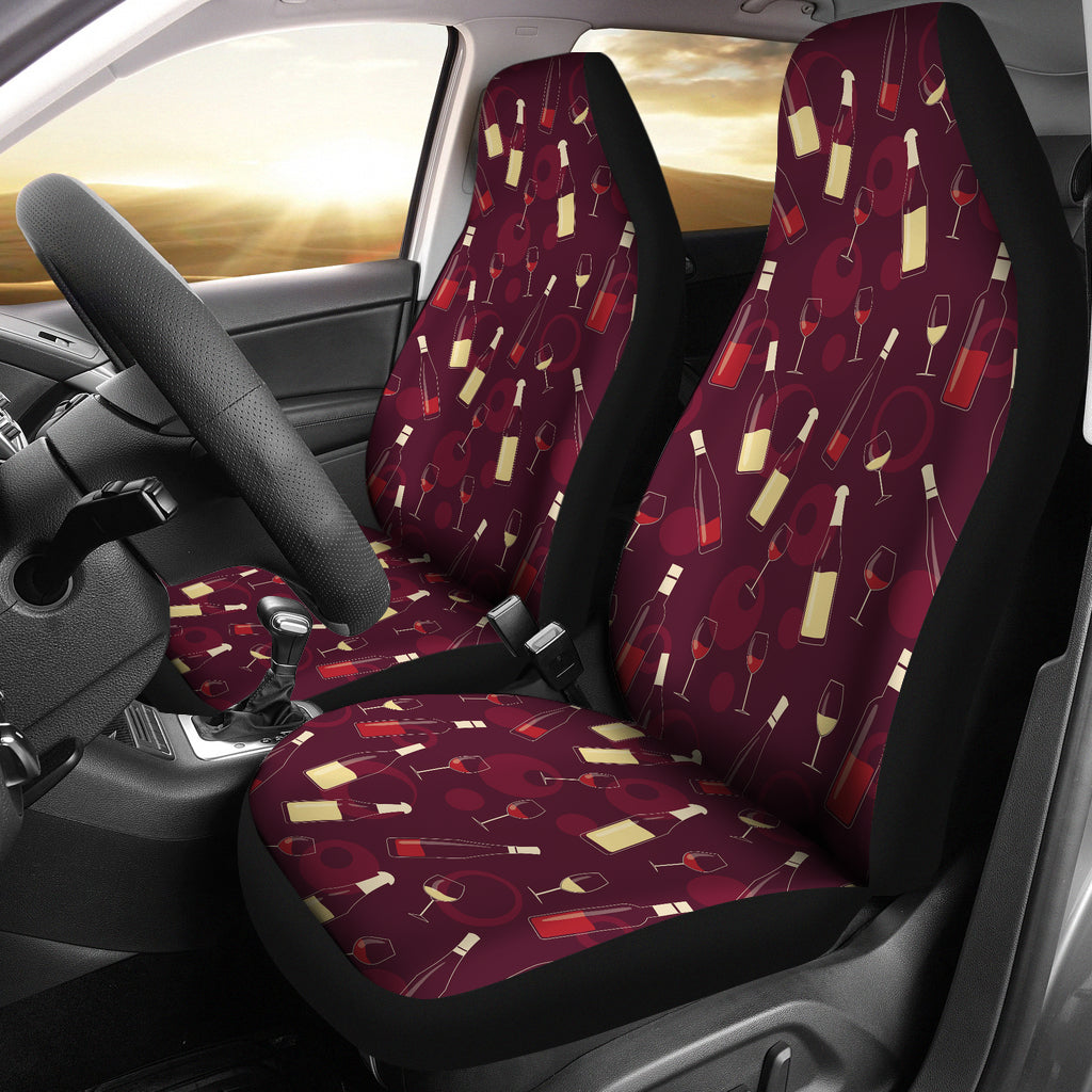 Wine Themed Print Design LKS302 Car Seat Covers