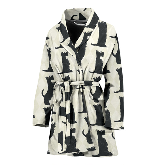 Scottish Terriers Print Design LKS309 Women Bathrobe