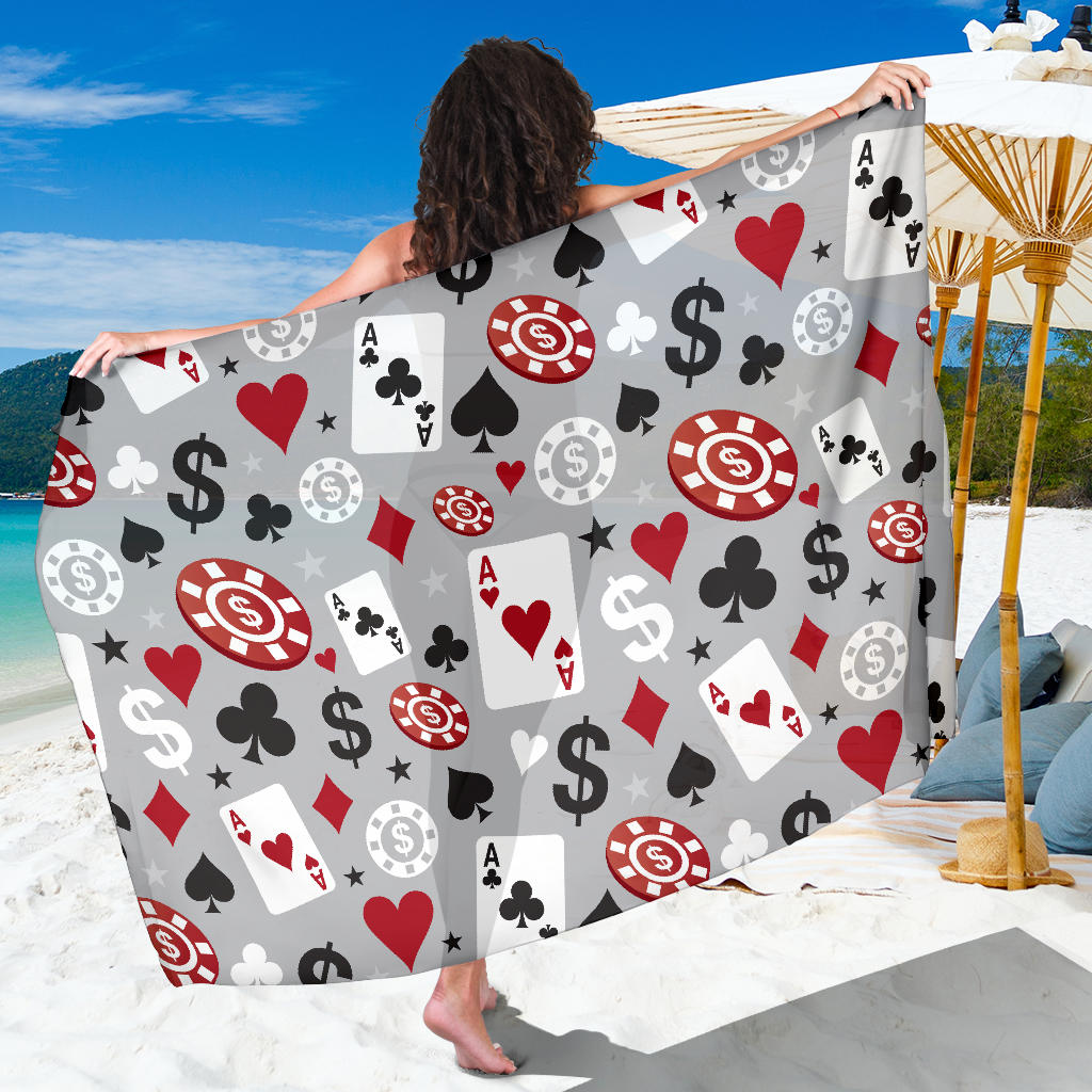Casino Pattern Print Design 01 Sarong Pareo Wrap