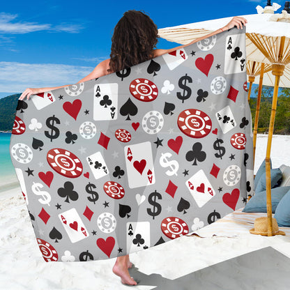 Casino Pattern Print Design 01 Sarong Pareo Wrap