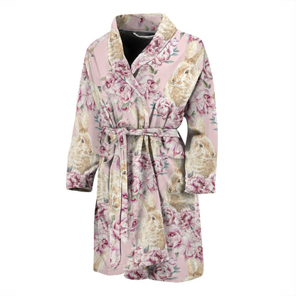 Rabbit Print Design LKS403 Men Bathrobe
