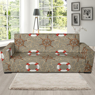 Nautical Pattern Print Design A02 Sofa Slipcover