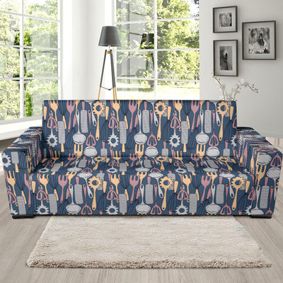 Cooking Kitchen Tools Pattern Print Design 05 Sofa Slipcover