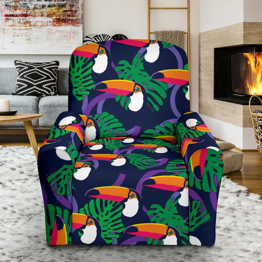 Toucan Print Design LKS302 Recliner Slipcover with Pocket