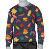 Elm Leave Colorful Print Pattern Men Long Sleeve Sweatshirt