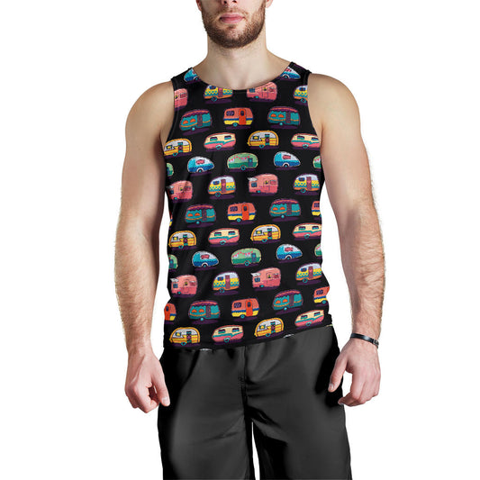 Camper Camping Pattern Men Tank Top