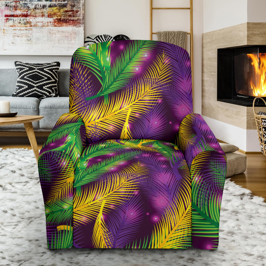 Mardi Gras Pattern Print Design 09 Recliner Slipcover with Pocket