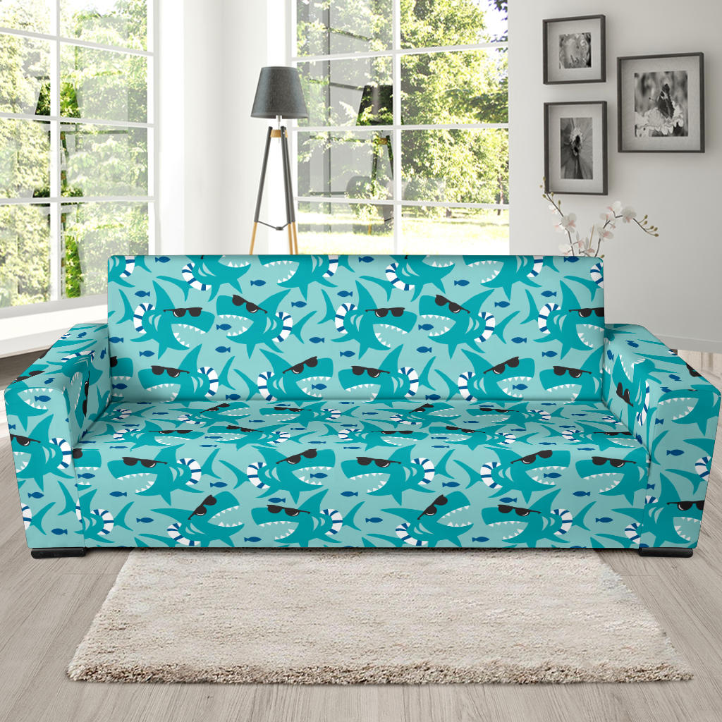 Shark Cute Print Design LKS302 Sofa Slipcover