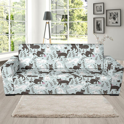 Cat Pattern Print Design 08 Sofa Slipcover