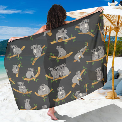 Koala Pattern Print Design 07 Sarong Pareo Wrap