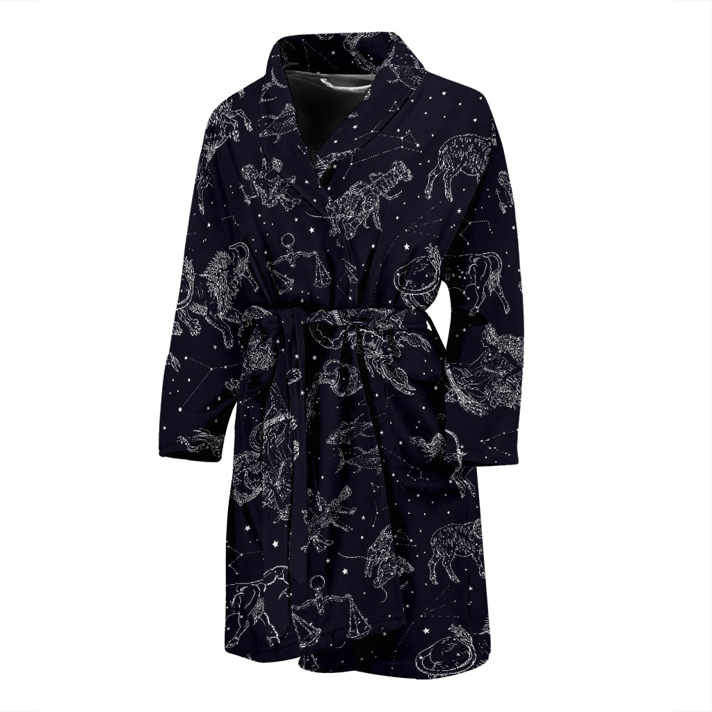 Zodiac Print Design LKS304 Men Bathrobe