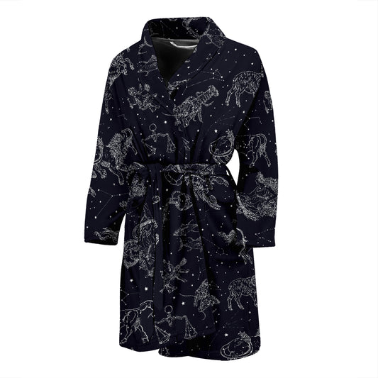 Zodiac Print Design LKS304 Men Bathrobe