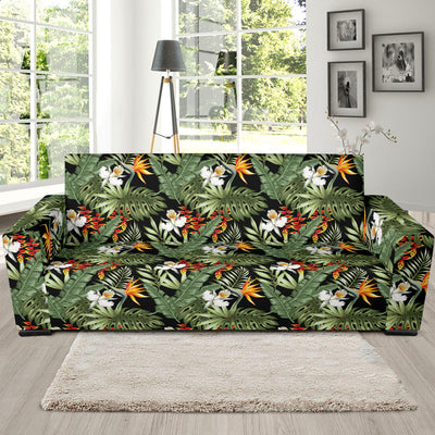 Bird Of Paradise Pattern Print Design 02 Sofa Slipcover