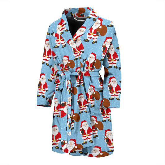 Santa Christmas Themed Print Design LKS305 Men Bathrobe