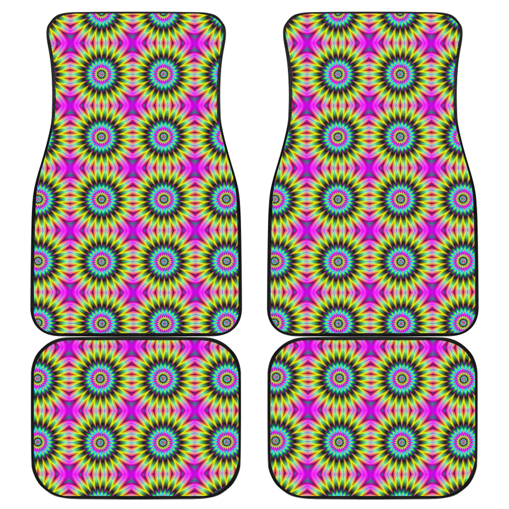 Optical illusion Flower Rainbow Style Car Floor Mats Front Back