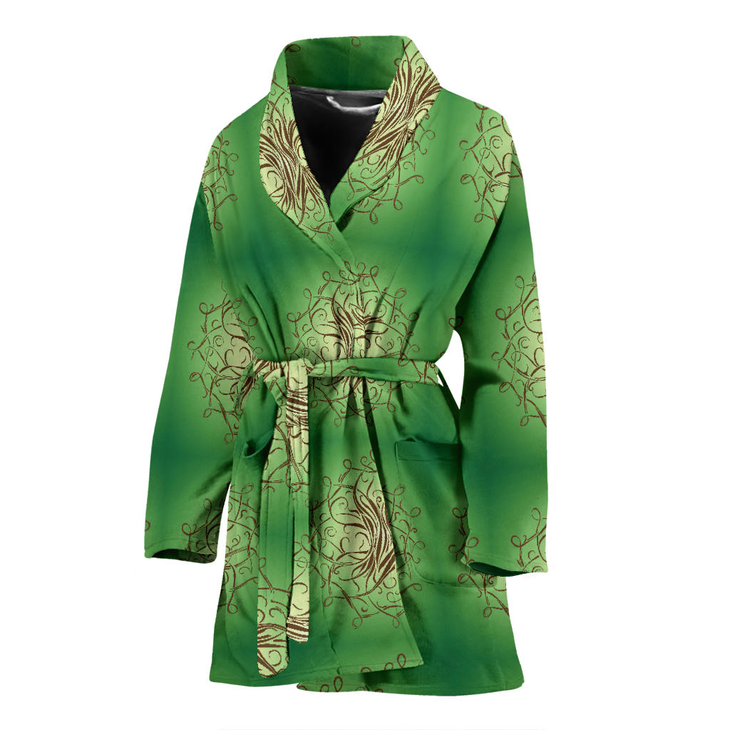 Celtic Pattern Print Design 05 Women Bathrobe