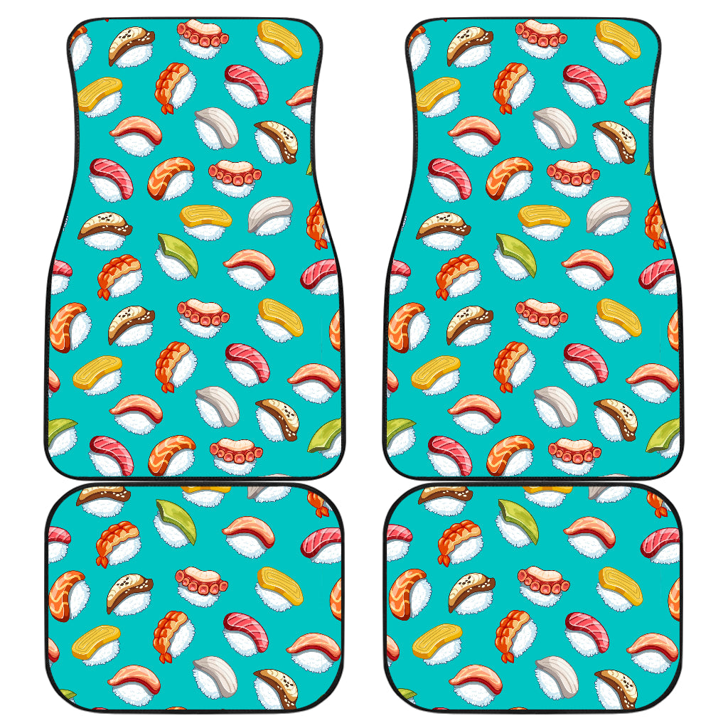 Sushi Themed Print Car Floor Mats Front Back