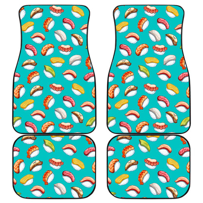 Sushi Themed Print Car Floor Mats Front Back