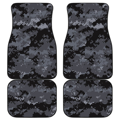 ACU Digital Black Camouflage Car Floor Mats Front Back