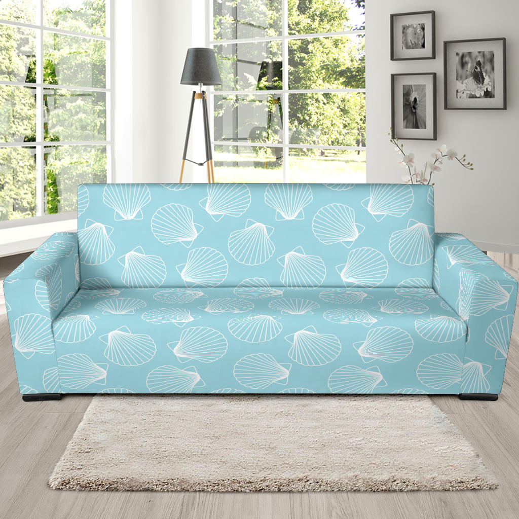 Seashell Print Design LKS3010 Sofa Slipcover