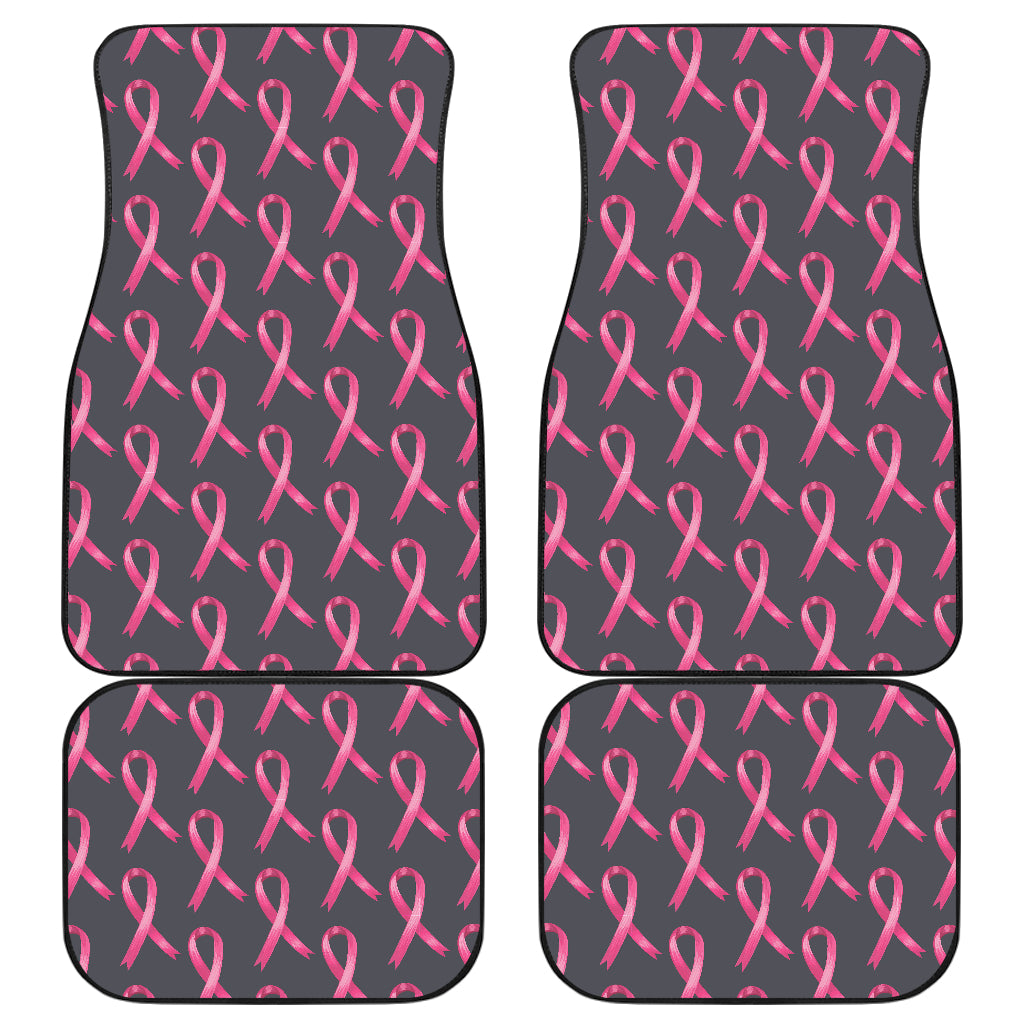 Breast Cancer Awareness Pattern Car Floor Mats Front Back