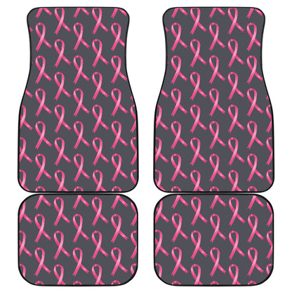 Breast Cancer Awareness Pattern Car Floor Mats Front Back
