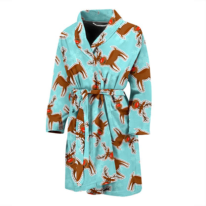Reindeer Print Design LKS403 Men Bathrobe