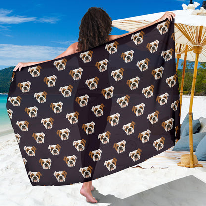 Bulldogs Pattern Print Design 03 Sarong Pareo Wrap