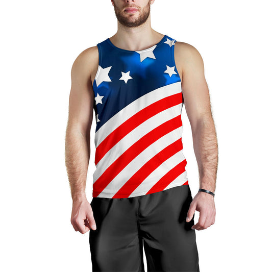 American flag Style Men Tank Top