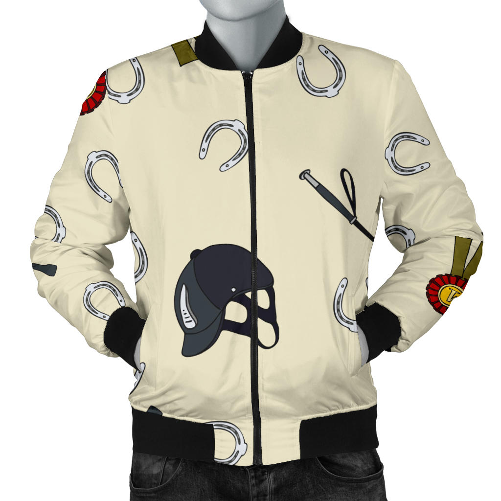 Equestrian Horseshoe Equipment Men Bomber Jacket