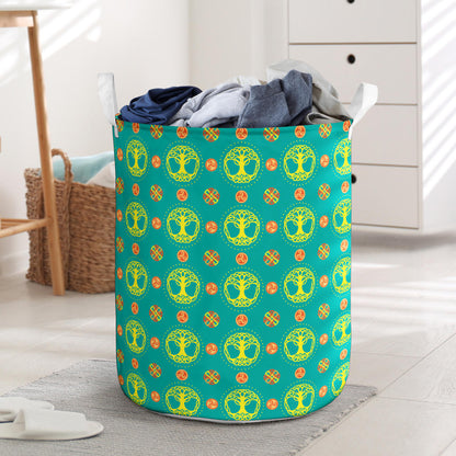 Celtic Tree of Life Print Pattern Laundry Basket