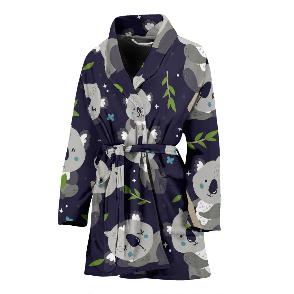 Koala Pattern Print Design 04 Women Bathrobe