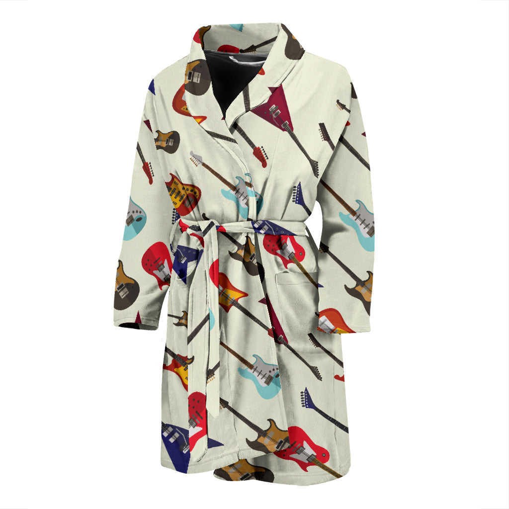 Electric Guitar Print Design LKS404 Men Bathrobe
