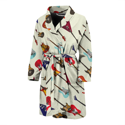 Electric Guitar Print Design LKS404 Men Bathrobe