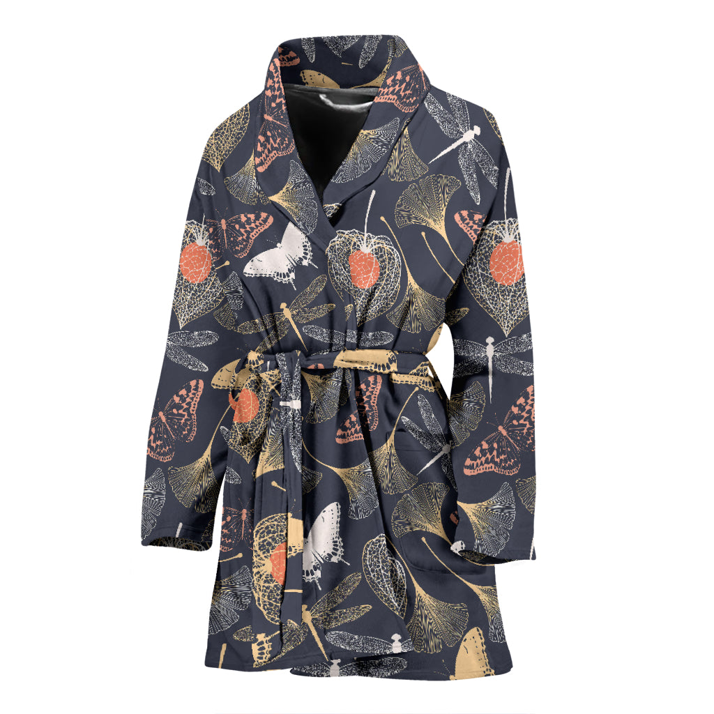 Dragonfly Print Design LKS404 Women Bathrobe