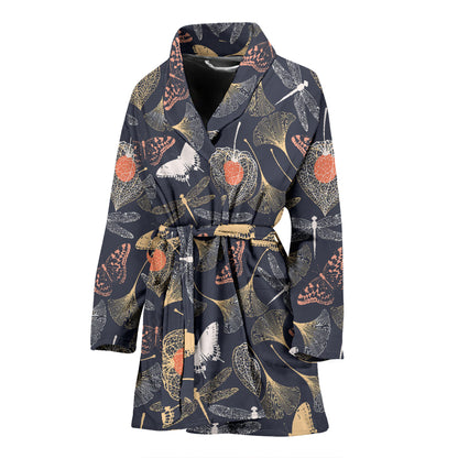 Dragonfly Print Design LKS404 Women Bathrobe