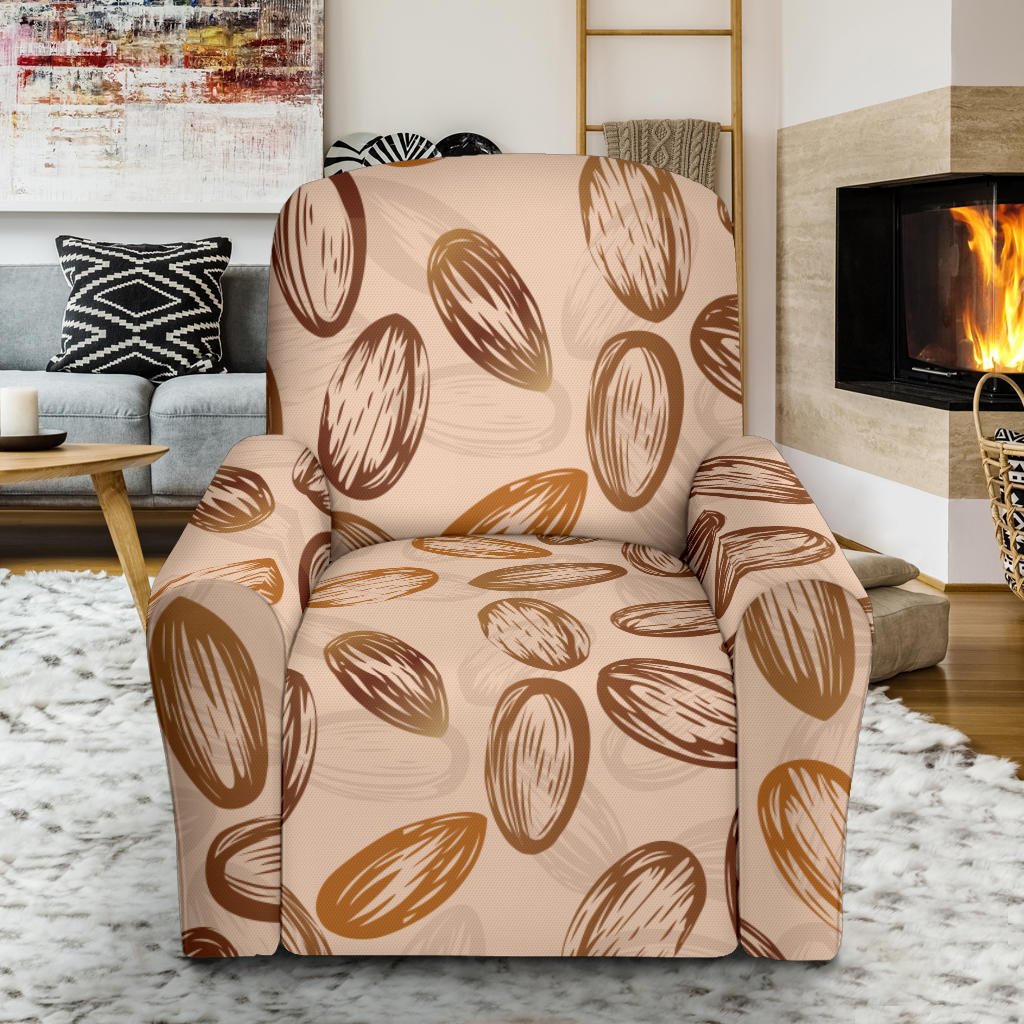 Almond Pattern Print Design 02 Recliner Slipcover with Pocket