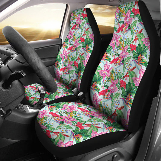Tropical Flower Print Design LKS304 Car Seat Covers