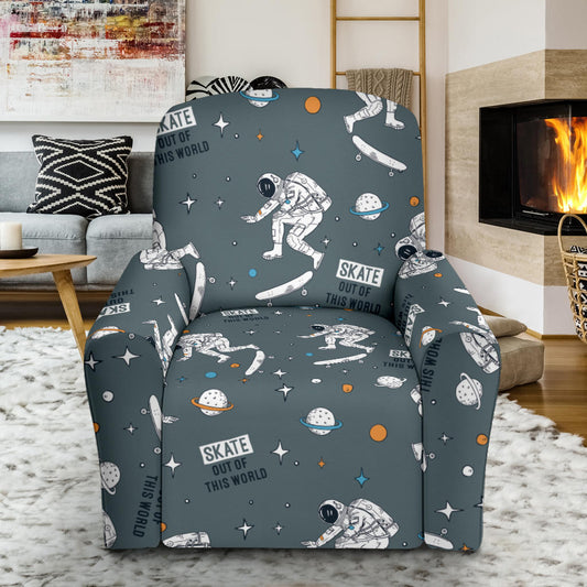 Skateboard Print Design LKS306 Recliner Slipcover with Pocket