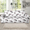 Boston Terrier Pattern Print Design 03 Sofa Slipcover