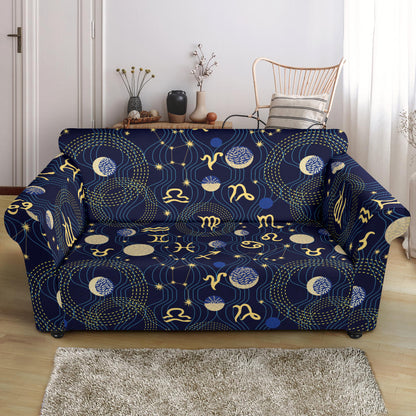 Zodiac Print Design LKS302 Loveseat Couch Slipcover