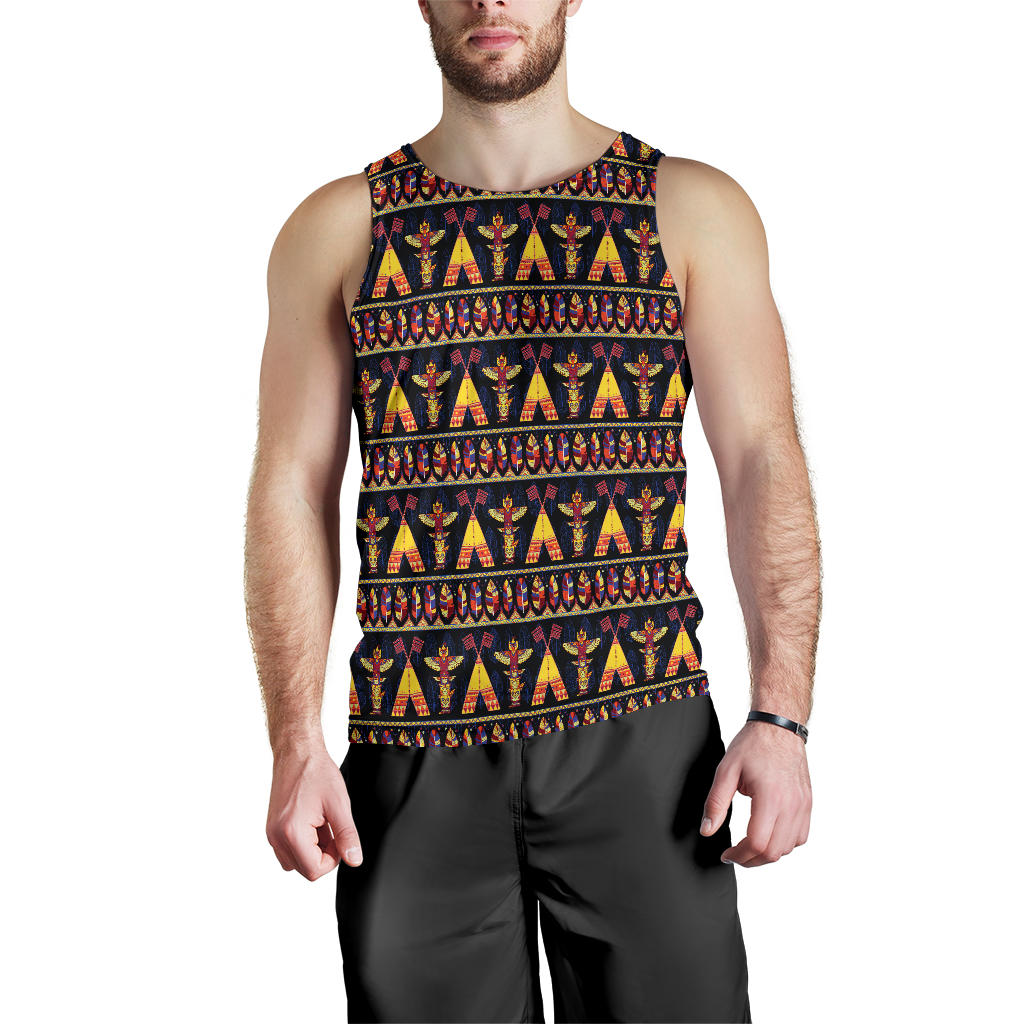 Totem Pole Design Men Tank Top
