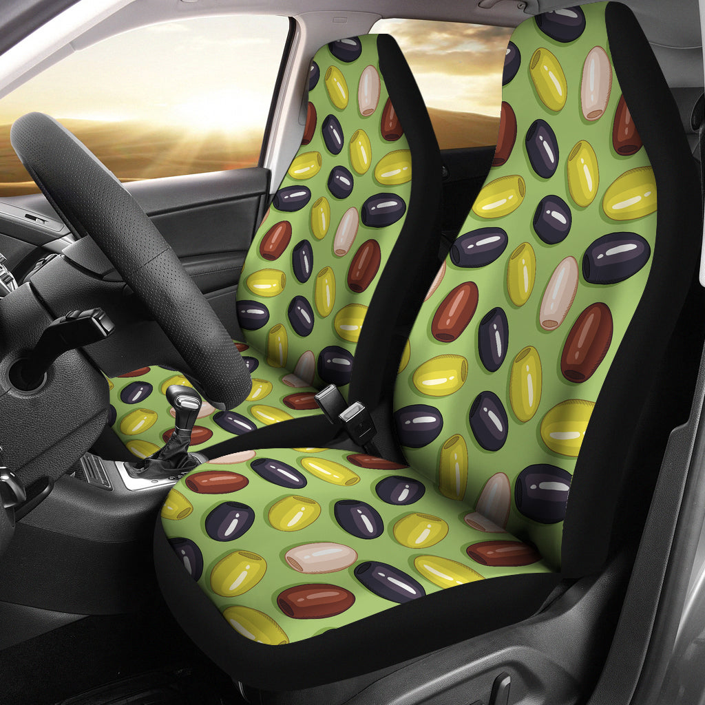 Olive Print Design LKS301 Car Seat Covers