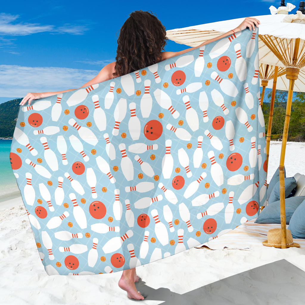 Bowling Pattern Print Design 09 Sarong Pareo Wrap