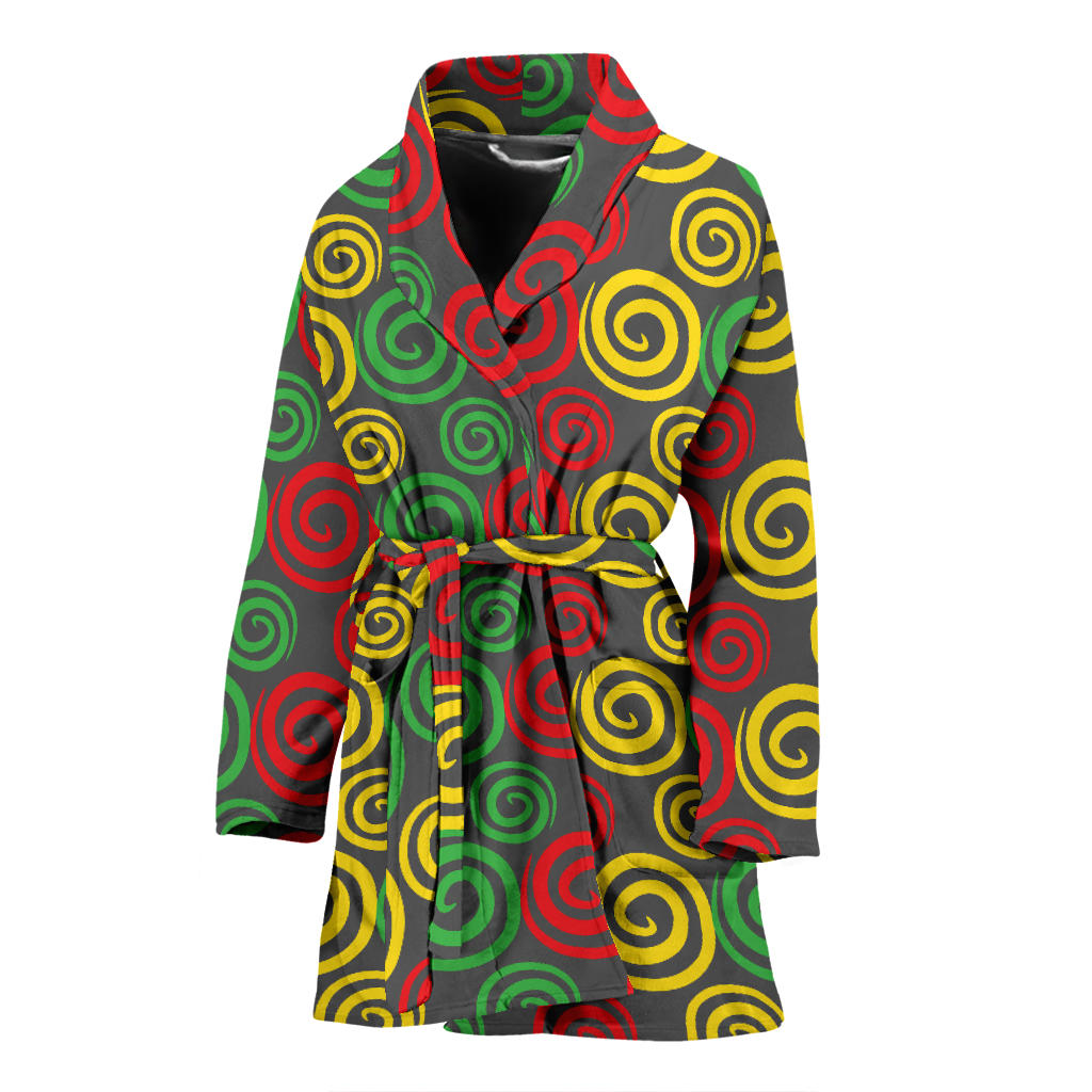 Rastafarian Pattern Print Design A05 Women Bathrobe