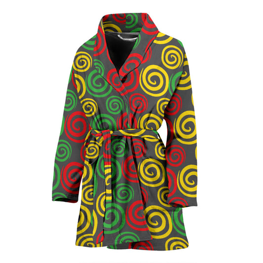 Rastafarian Pattern Print Design A05 Women Bathrobe