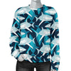 Shark Design Print Women Long Sleeve Sweatshirt