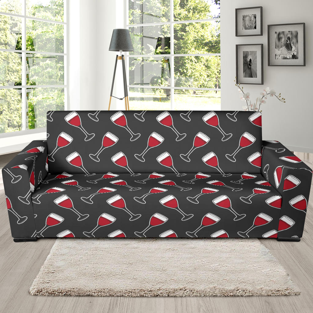 Wine Print Design LKS308 Sofa Slipcover