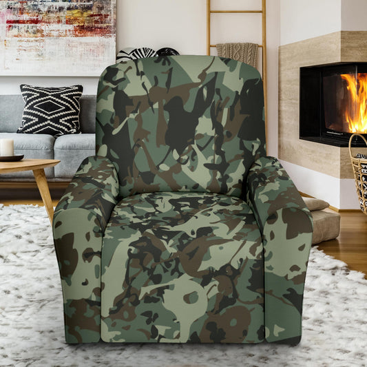 Camouflage Pattern Print Design 06 Recliner Slipcover with Pocket