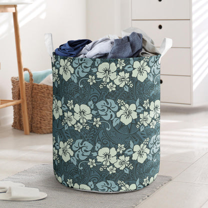 Flower Hawaiian Hibiscus Style Print Pattern Laundry Basket